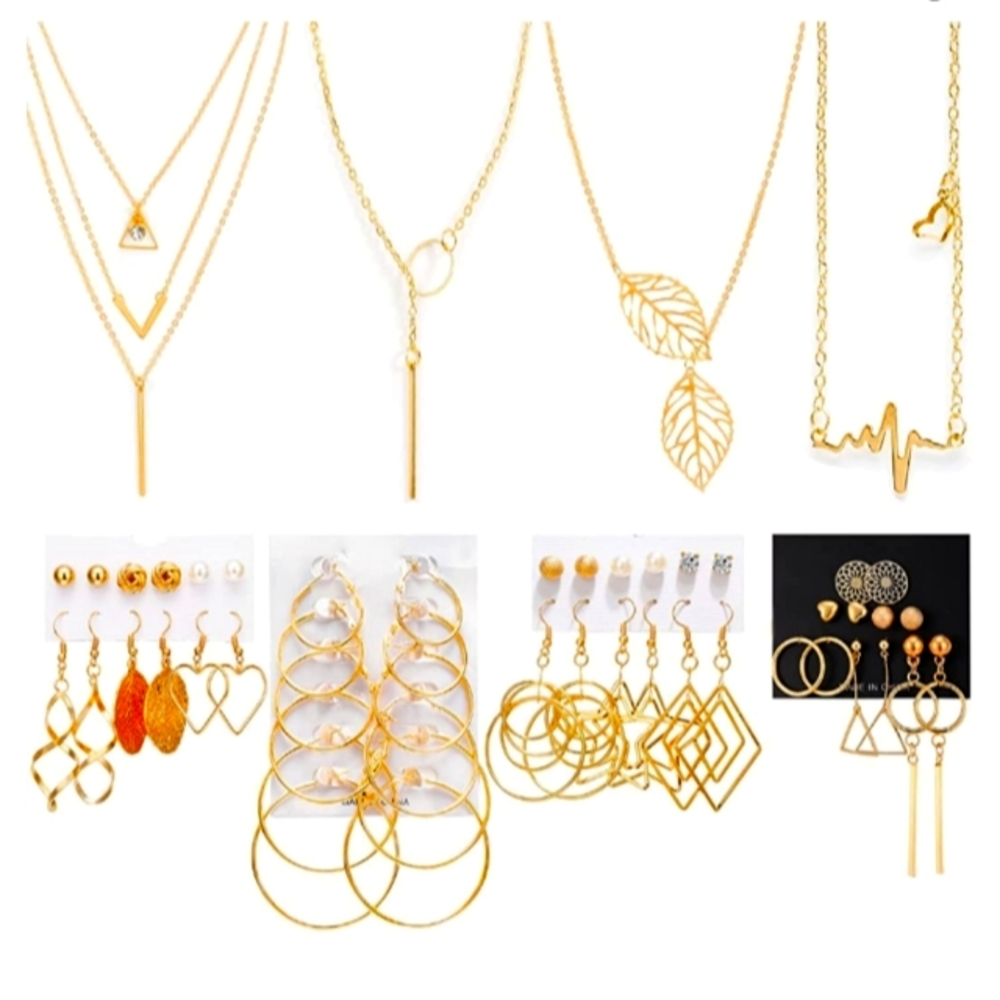 28 Piece Gold Tone Jewelry Bundle NWT